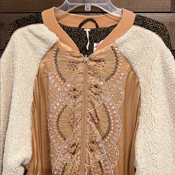 NWT Free People Women's Wicked Games Reversible Jacket Liquid Sand Size XL - Picture 5 of 11